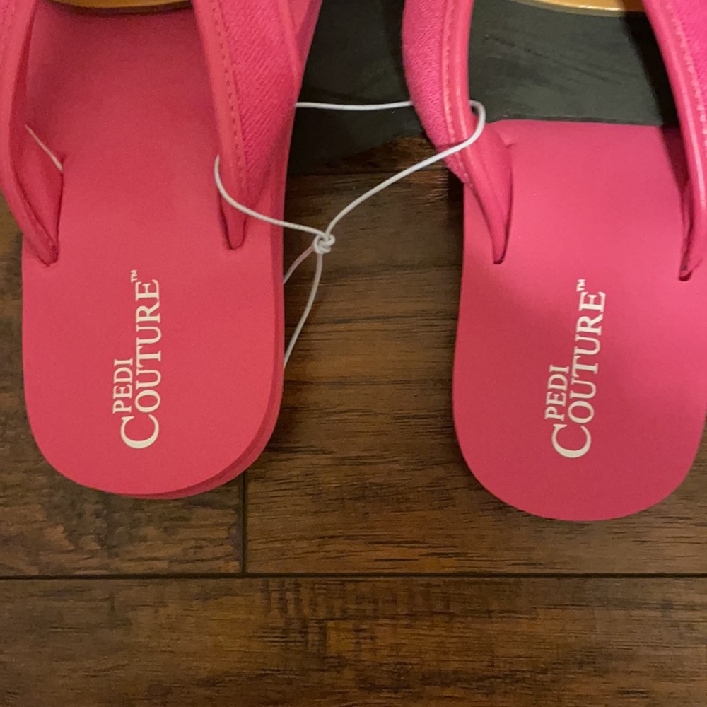 NWT Pedi Couture Pedicure Hot Pink Sandals - Picture 4 of 9